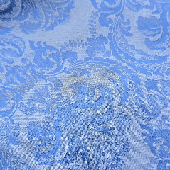 Rare-Vintage "Hanukkah" Blue Damask-Tablecloth Large 58 x 139" - Picture 3 of 14
